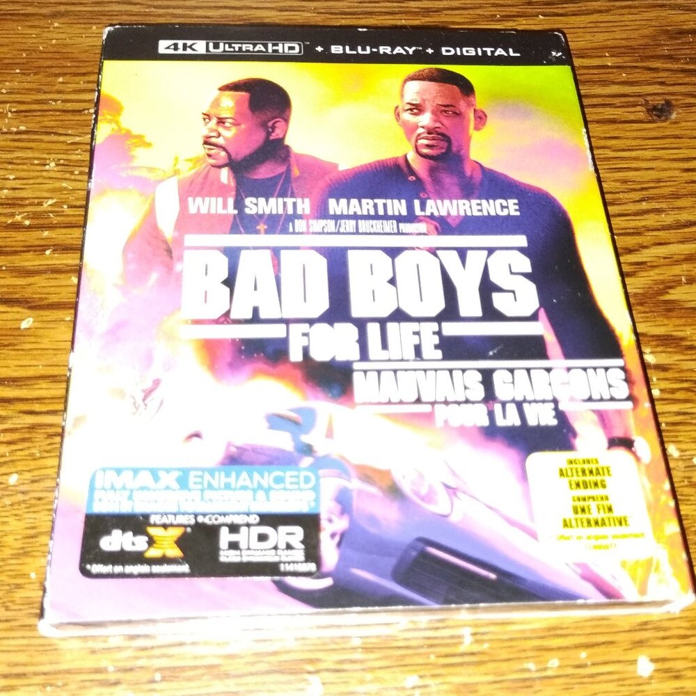 Bad Boys : For life (4K Ultra HD/Blu-Ray, 2-Disc Set, 2020, Canadian) Wil Smith